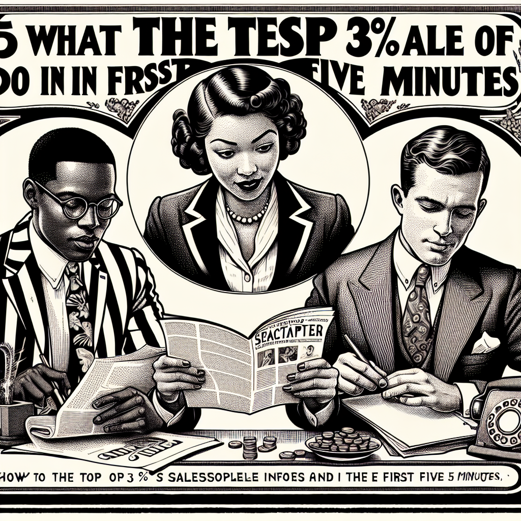 What Top 3% of Salespeople Do in the First 5 Minutes